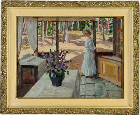 Кайгородов Анатолий Дмитриевич. Дама на террасе 